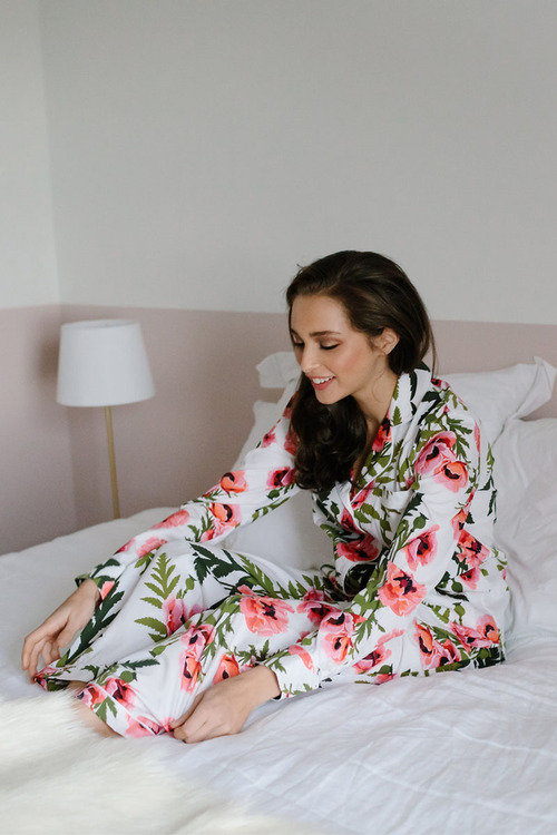 PIPED PJs - POPPY/PINK
